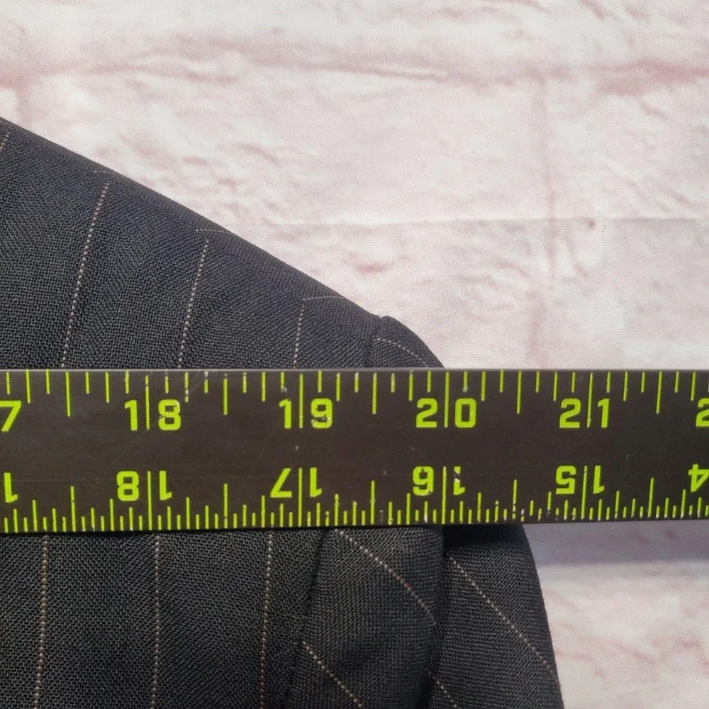 VTG‎ Lauren Ralph Lauren Pinstripe Blazer Jacket 42T Wool Alpaca Made in Canada